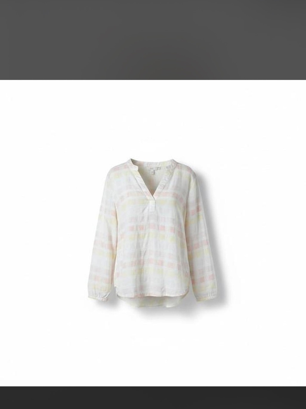 Lightweight White Pastel Stripe V-Neck Women's Top 🌊🐚